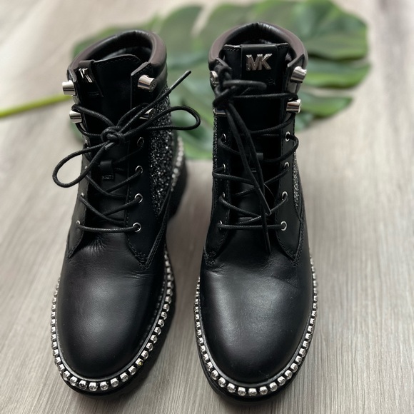 REDUCED: MK NWT!! Michael Kors Turner Embellished Leather, Glitter Boot! - Picture 4 of 8